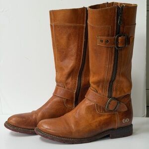 Bed Stu Women’s Brown Leather Moto Boots 8.5